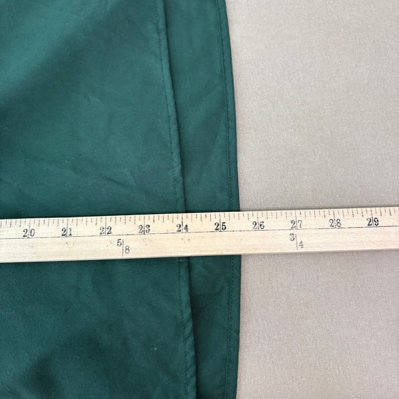 Entro Top Womens Size Large Forest Green Cheetah Print Trim Short Sleeves Boho - Picture 9 of 10